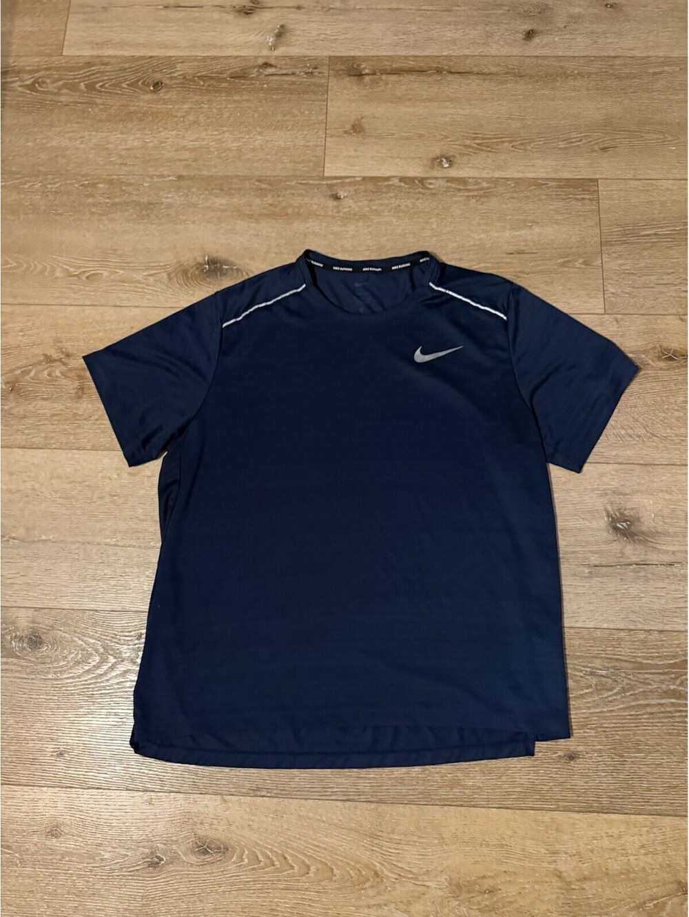 Nike Mens Blue Short Sleeve Athletic Running Shirt Size XL Dri-Fit